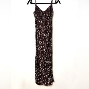 GAP Floral Midi Dress - Chocolate Brown